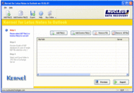 Lotus Notes to PST screenshot